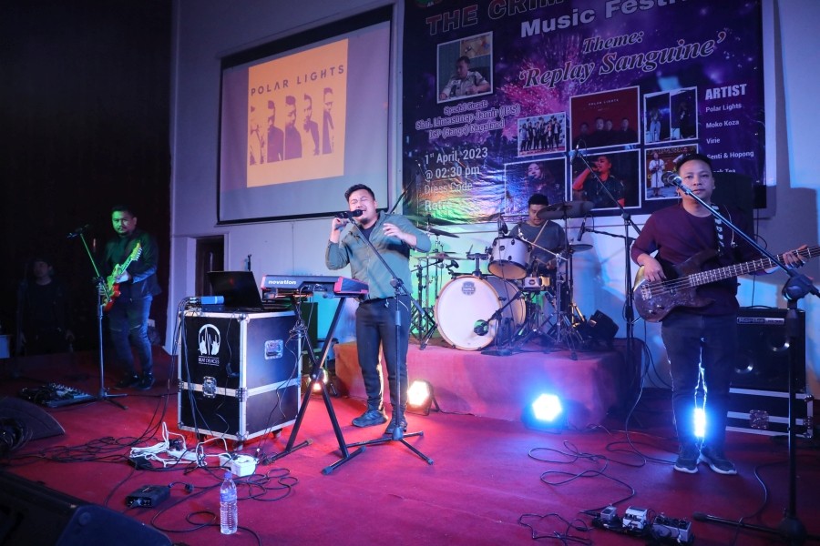 Polar Lights performing at The Grimson Gig Music Festival on April 1.